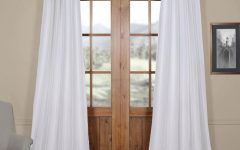 Ice White Vintage Faux Textured Silk Curtain Panels