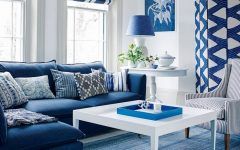 Blue and White Sofas