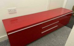 2024 Best of Red Gloss Tv Cabinet