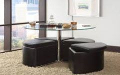 Capitol Coffee Table with Storage Ottomans