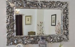 Large Ornate Silver Mirrors