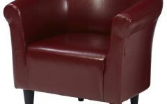 20 Photos Liam Faux Leather Barrel Chairs