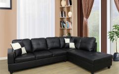 15 Collection of Right-facing Black Sofas
