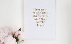 I Love You to the Moon and Back Wall Art