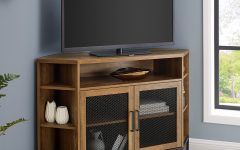 15 Ideas of Corner Tv Stands for Tvs Up to 48" Mahogany