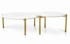 30 Inspirations Smart Round Marble Brass Coffee Tables