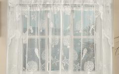 2024 Best of Marine Life Motif Knitted Lace Window Curtain Pieces
