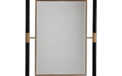 2024 Popular Brushed Gold Rectangular Framed Wall Mirrors