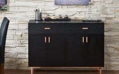 Contemporary Black Dining Buffets