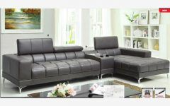 20 Ideas of Gray Leather Sectional Sofas