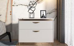 15 Ideas of White Lacquer 2-drawer Desks