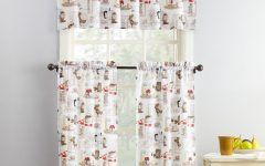 2024 Latest Coffee Drinks Embroidered Window Valances and Tiers