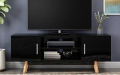 15 Best Collection of Modern Black Tv Stands