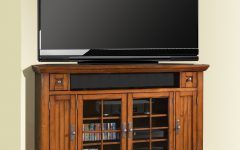 Oak Corner Tv Stands for Flat Screens