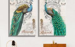  Best 20+ of Peacock Wall Art