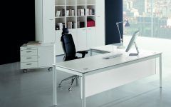 15 Ideas of White Modern Nested Office Desks