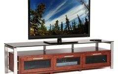 2024 Popular Tv Stands Fwith Tv Mount Silver/black
