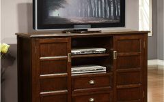 15 Collection of Alden Design Wooden Tv Stands with Storage Cabinet Espresso