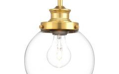 2024 Latest Bubbles Clear and Natural Brass One-light Chandeliers