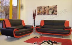 Black and Red Sofas