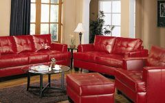 Red Leather Couches for Living Room