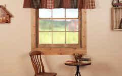 Red Rustic Kitchen Curtains
