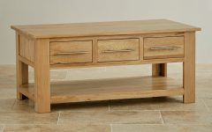 2024 Popular Oak Coffee Table with Drawers