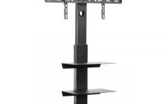 15 Ideas of Easyfashion Adjustable Rolling Tv Stands for Flat Panel Tvs
