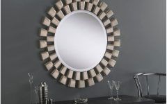 15 Collection of Silver Rounded Cut Edge Wall Mirrors