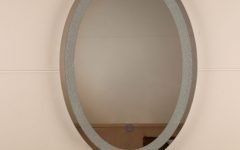 Ceiling-hung Oval Mirrors