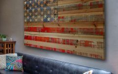 2024 Latest Rustic American Flag Wall Art