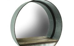 Round Galvanized Metallic Wall Mirrors