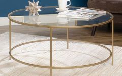 15 Collection of Glass and Gold Coffee Tables