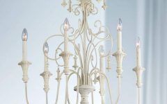 The Best French White 27-inch Six-light Chandeliers