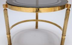 Brass Smoked Glass Cocktail Tables