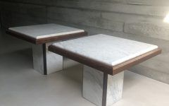 Marble Coffee Tables Set of 2