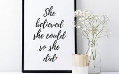  Best 20+ of She Believed She Could So She Did Wall Art