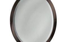Ceiling-hung Oiled Bronze Oval Mirrors