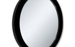 Oval Black Mirrors