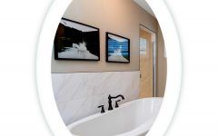 Oval Frameless Led Wall Mirrors