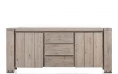 Dark Smoked Oak with White Marble Top Sideboards
