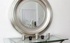 Silver Round Mirrors