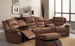 Curved Sectional Sofa with Recliner