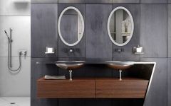 Edge-lit Oval Led Wall Mirrors