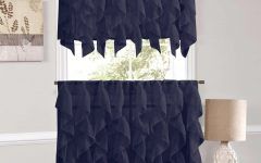 20 Best Navy Vertical Ruffled Waterfall Valance and Curtain Tiers