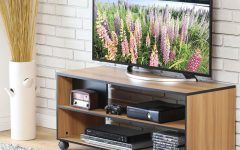 Wooden Tv Stand with Wheels