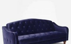 Top 15 of Ava Velvet Tufted Sleeper Sofas