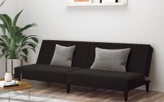 15 Inspirations 2 Seater Black Velvet Sofa Beds