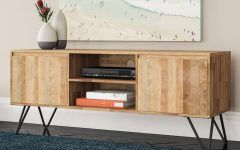 15 Ideas of Solid Wood Tv Stands for Tvs Up to 65"