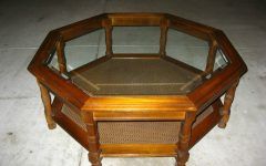 Octagon Glass Top Coffee Tables